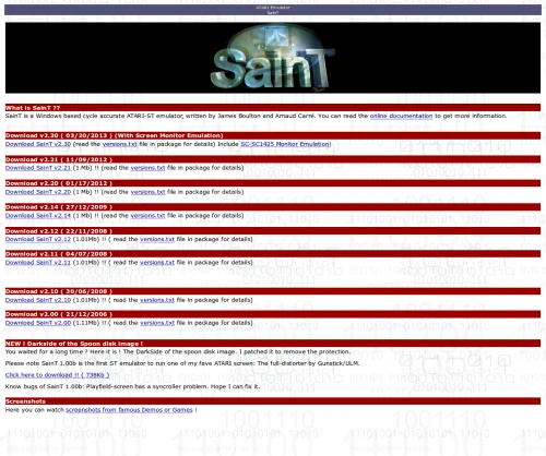 Screenshot of the link SainT