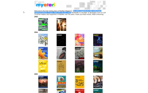 Screenshot of the link MyAtari