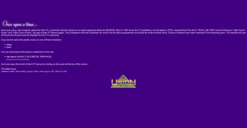 Screenshot of link Atari ST Demo History