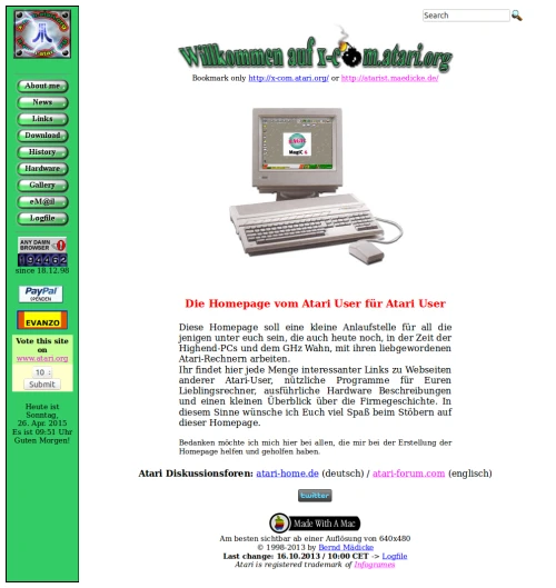 Screenshot of link Bernd Maedicke