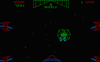 The first part of the game. Shoot the waves of incoming Tie Fighters. 