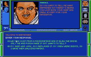 The game features sampled speech for every important character in the game … just kidding :)