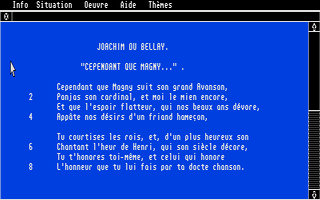 Screenshot of Français Lecture XVI-XXeme
