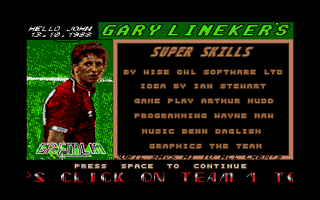 Screenshot of Gary Lineker's Super Skills