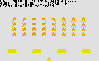 Screenshot of Bat Invaders