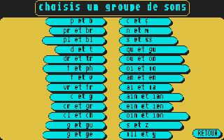 Screenshot of Français Sons (CP-CE1-CE2)