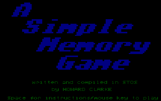 Large screenshot of A Simple Memory Game