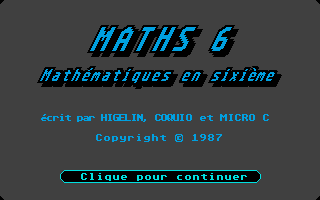Large screenshot of Maths 6