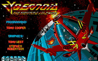 The fantastic loading screen of your ship...in all its 16 bit glory.