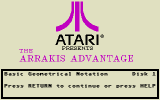 Large screenshot of Arrakis Advantage, The - Basic Geometrical Notation