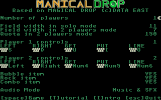 Large screenshot of Manical Drop