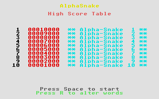 Large screenshot of Alphasnake