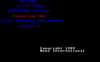 Screenshot of Times Computer Crossword - Vol 5
