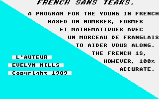 Large screenshot of French Sans Tears