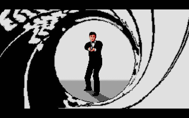 The ST version of the famous gun barrel sequence, it looks kinda corny.