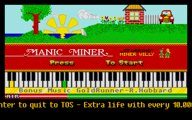 Large screenshot of Manic Miner