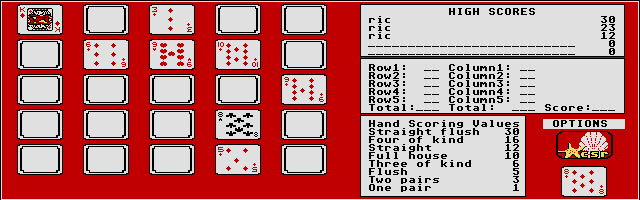 Screenshot of Poker Solitaire