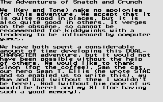 Large screenshot of Adventures of Snatch and Crunch, The