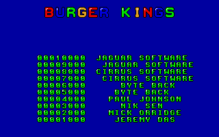 Large screenshot of Burger Time