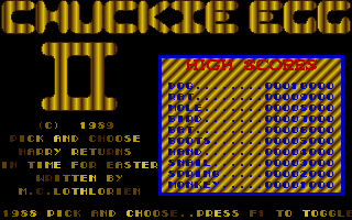 Large screenshot of Chuckie Egg 2