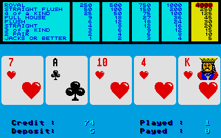 Large screenshot of Realistic Video Poker