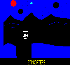 The game 'Zamcoptere' for the Oric-1
