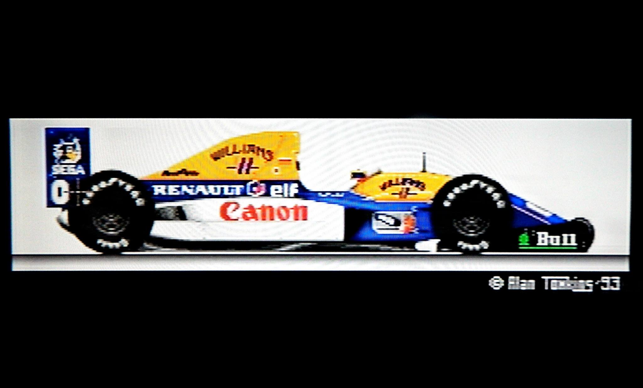 The Williams F1 car of 1993, drawn by hand for the Marlboro GP game. This game was part of Marlboro's Grand Prix promotion.