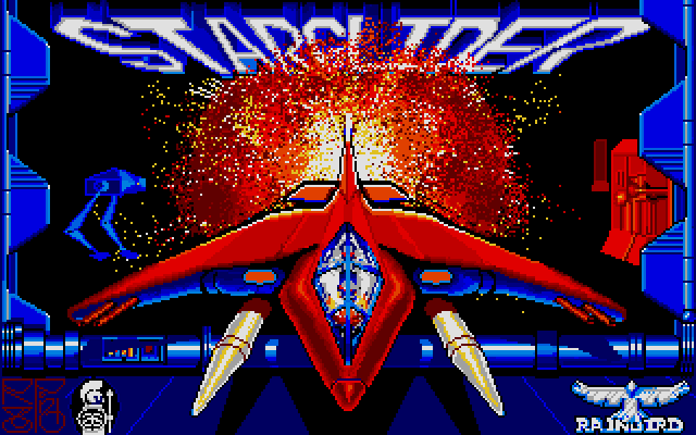 The main title screen of Starglider
