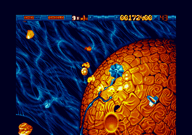 Stardust, fast paced arcade action in a beautiful STe-only game.
