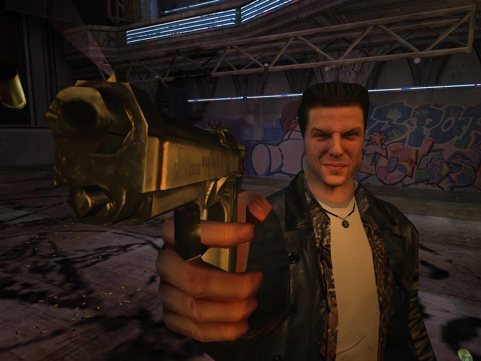 Max Payne, the game that has put Remedy on the map. Writer Sam Lake's face was actually mapped to the game character.