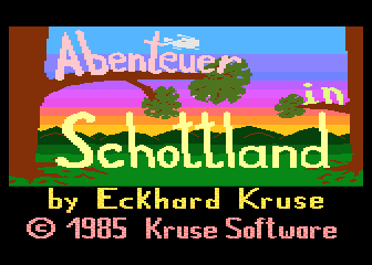 "Abentuer in Schottland" was a graphic adventure for the Atari 800.
