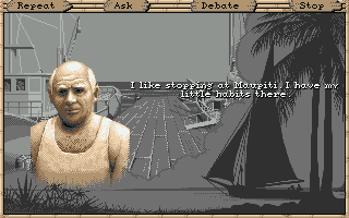 Dominique Sablons did all the graphics for Disc. Dominique's carreer really kicked of after the release of the French classic graphic adventure Maupiti Island.