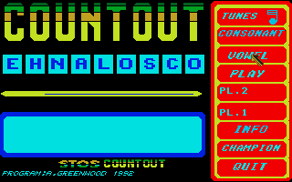 Countout, Tony's first ever game on the ST.