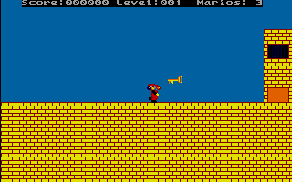One of Deano's early games. Marios Quest, featuring the famous plumber, was actually a Hunchback clone. Fully programmed in STOS, of course.