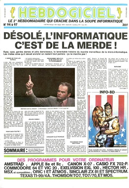 Jean-Michel's second job was for the famous French mag Hebdogiciel.