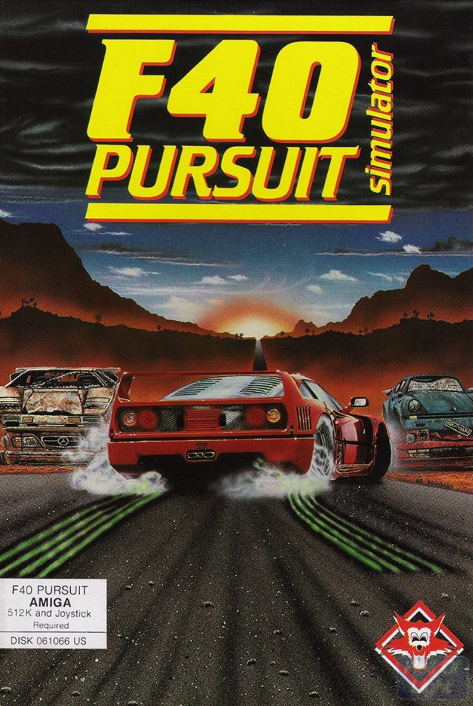The beautiful boxart of Crazy Cars 2 by artist Grabuge, was a beautiful tribute to the first game. For the American audience, the game was renamed to F40 Pursuit simulator.