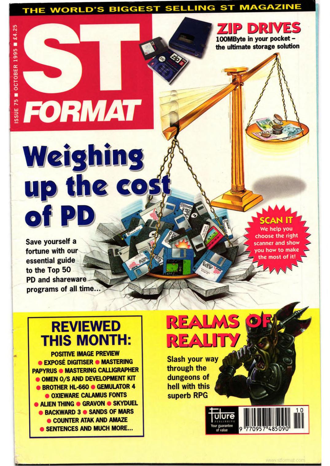 Cover for ST Format 75 (Oct 1995)