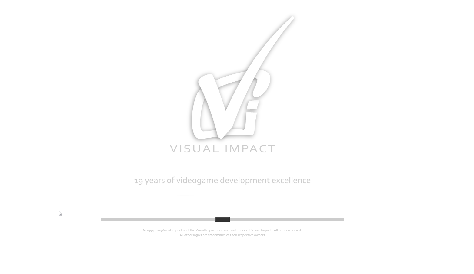 Screenshot of website Visual Impact