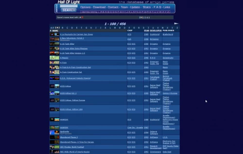 Screenshot of website Hall of Light