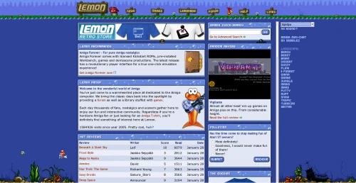 Screenshot of website Lemon Amiga