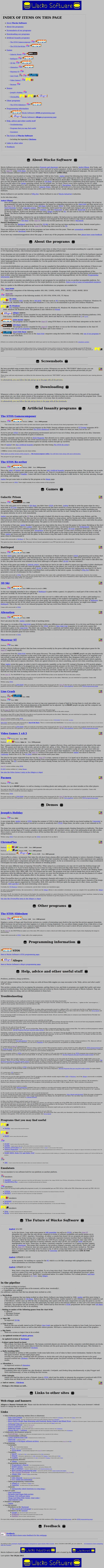 Screenshot of website Wacko Software