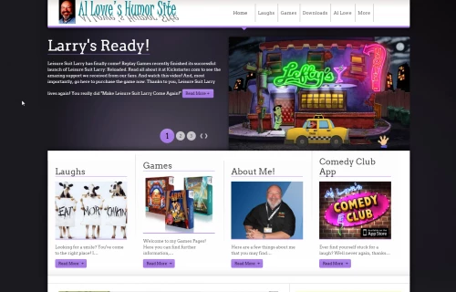 Screenshot of website Al Lowe's Humor Site