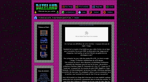 Screenshot of website Dazeland