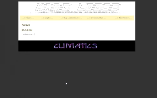 Screenshot of website Climatics Hangloose archive
