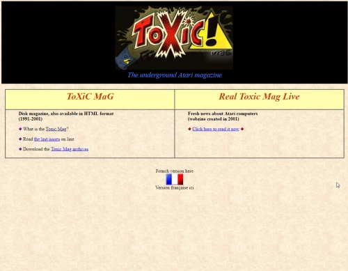 Screenshot of website Toxic Mag