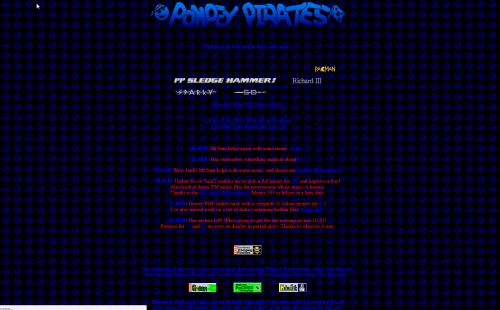 Screenshot of website Pompey Pirates