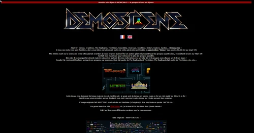 Screenshot of website Demoscene poster