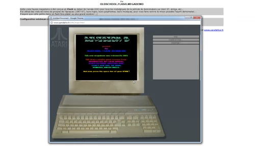 Screenshot of website Old School Mega Flesh Demo