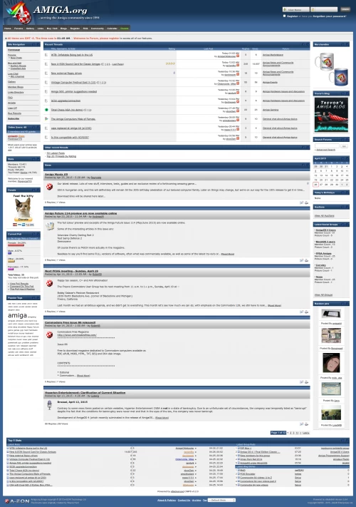 Screenshot of website Amiga.org