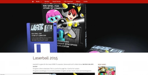 Screenshot of website Laserball 2015 Homepage